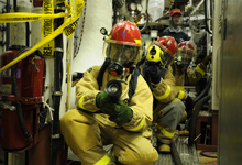 USS Blue Ridge at work